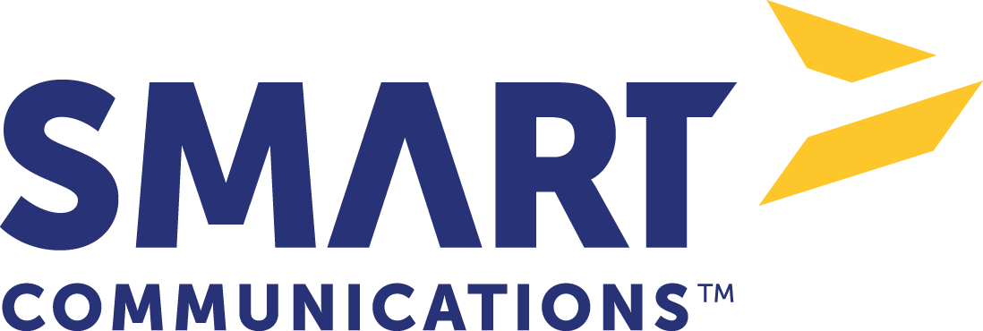 Smart Communications Logo blue yellow